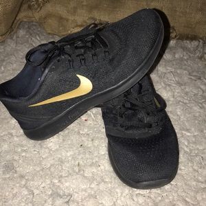 Nike ID custom Black on Black with Gold Check